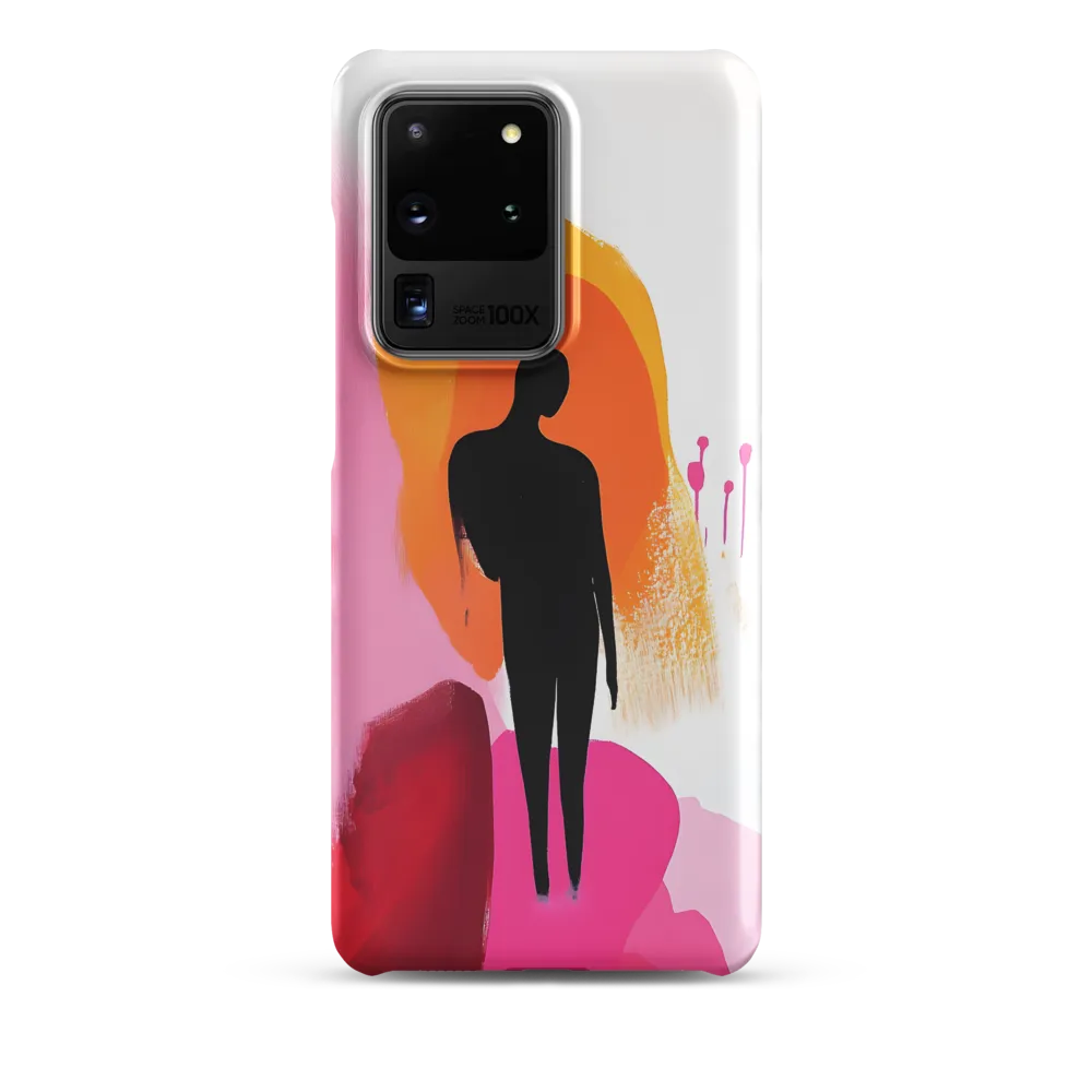Silhouette in Colorful Abstraction