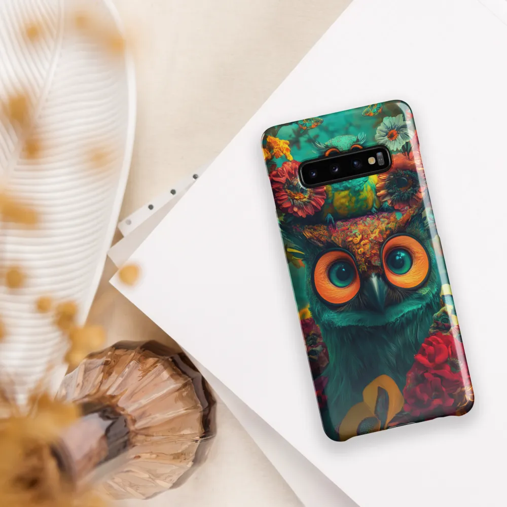 Majestic Harmony: The Floral Owl | Phone Case |  S10 Plus | Snap Case | Glossy