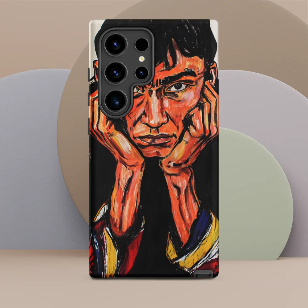 Contemplative Intensity: An Expressionist Portrait
