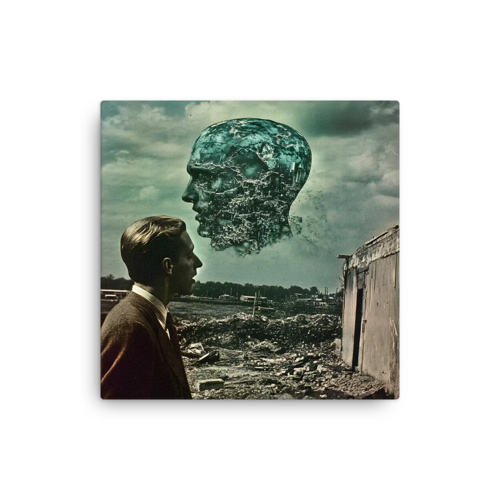 Ethereal Reflections: Identity in a Fragmented World | Thin Canvas | 16″×16″