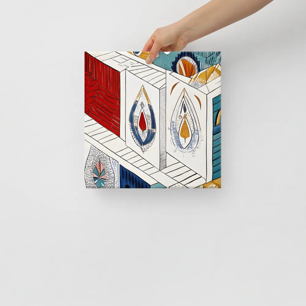 Symphony of Geometric Harmony | Canvas | 12″×12″