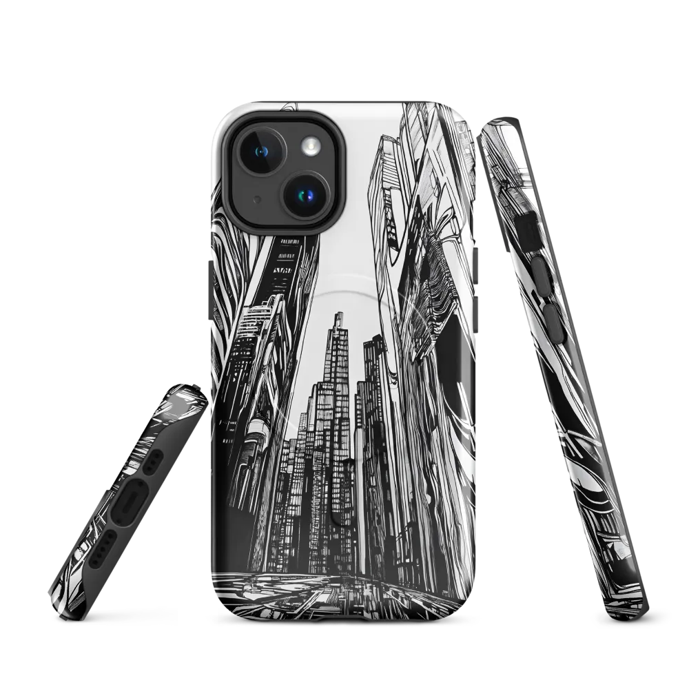 Urban Echoes: A Line Art Journey
