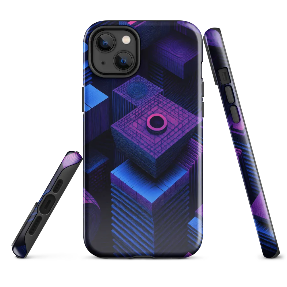 Geometric Dreams in Blue and Purple
