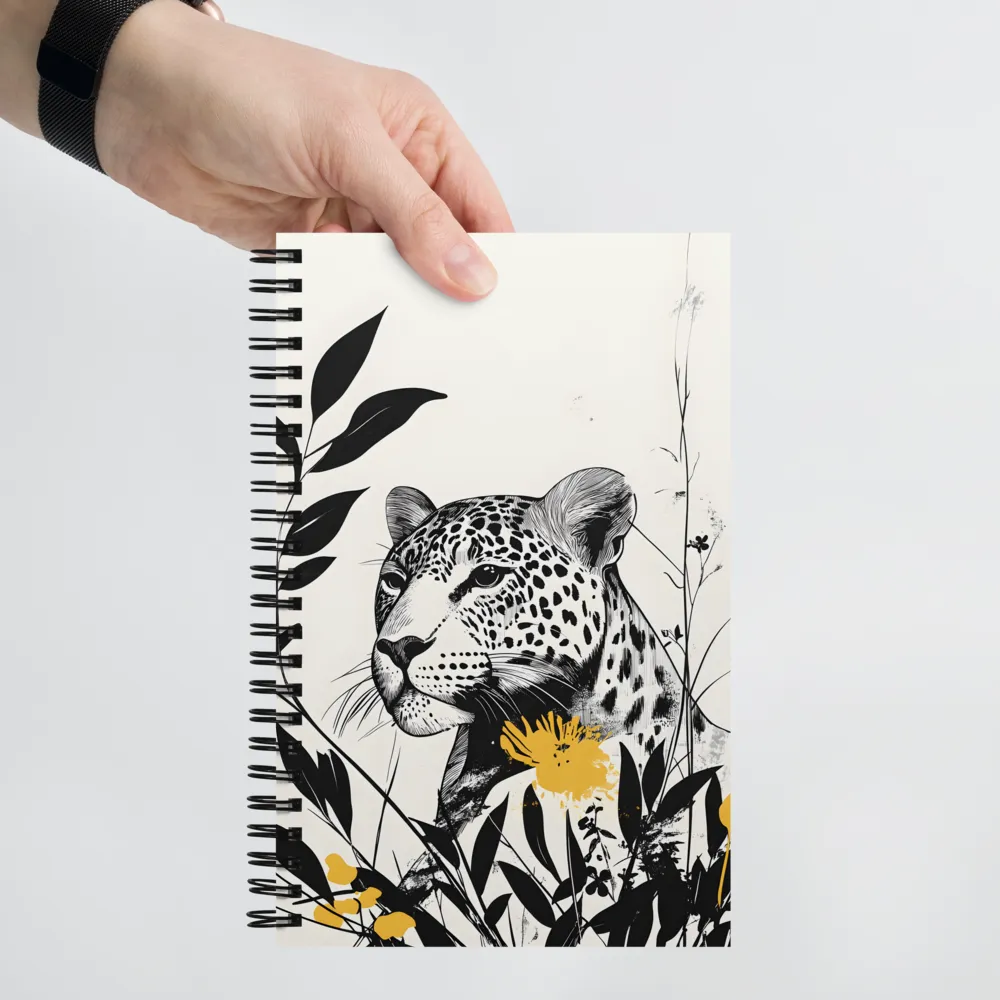 Majestic Leopard Amongst Flora | Spiral Notebook