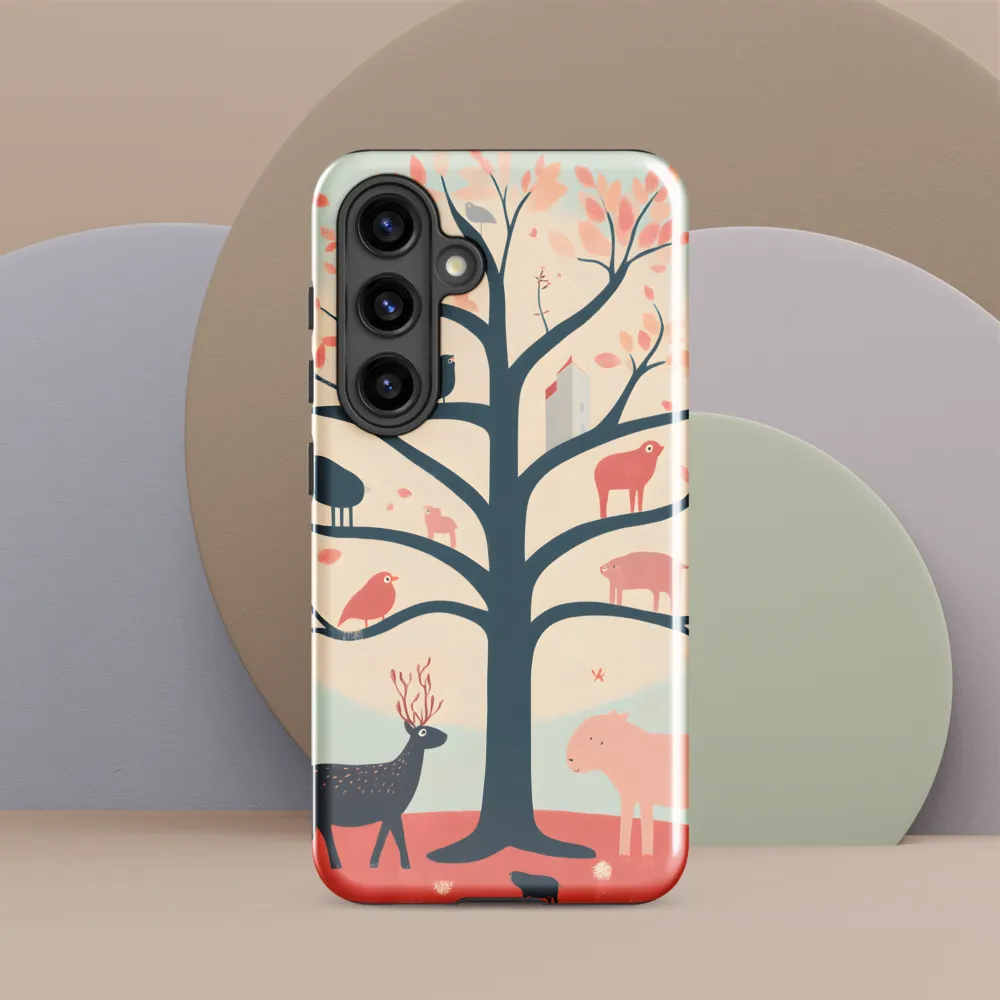 Whimsical Tree with Playful Creatures