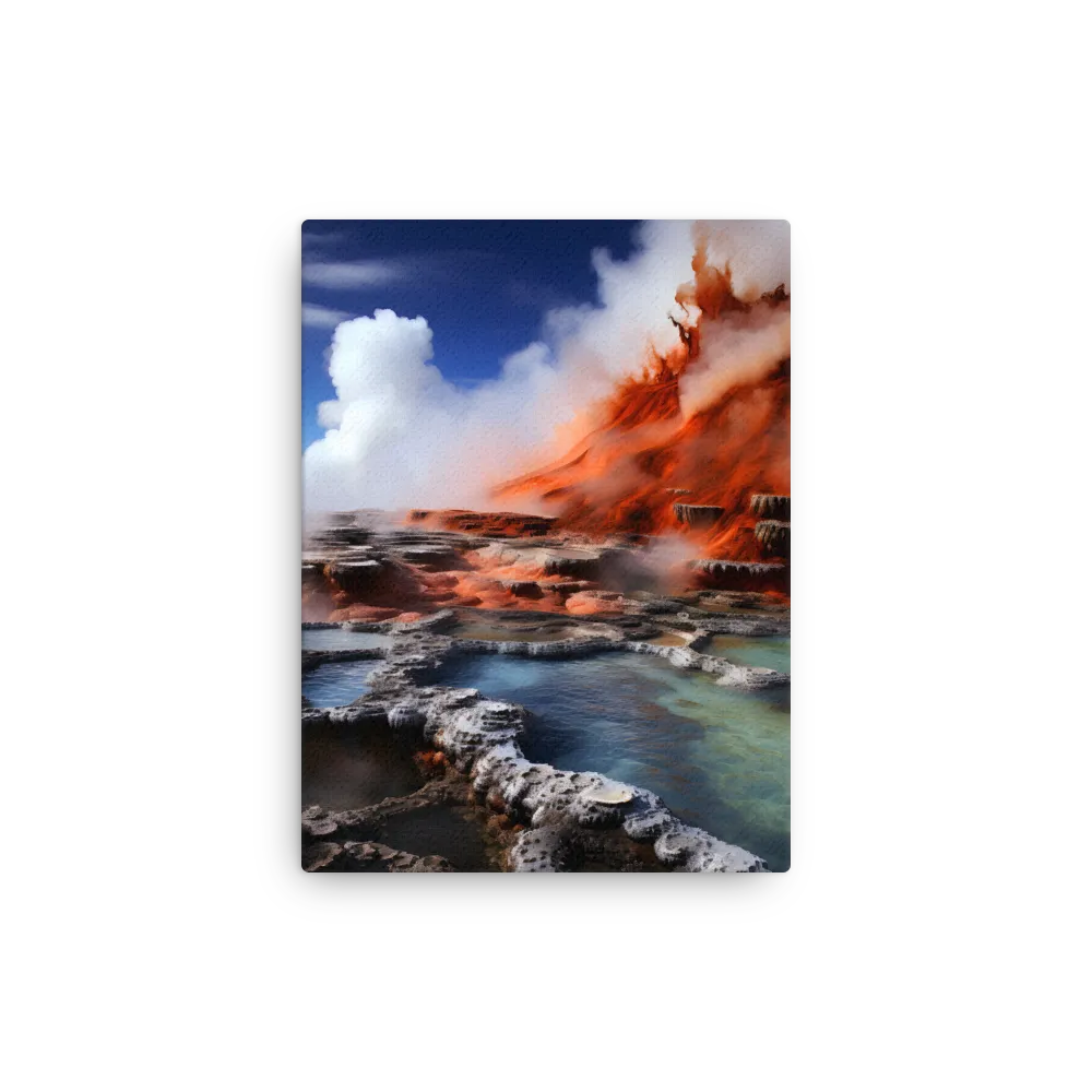 Nature's Fury: The Volcano's Expression | Thin Canvas | 9″×12″