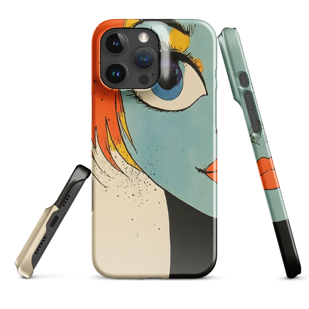 Vivid Expressions: A Portrait in Blue | Phone Case |  16 Pro Max | Snap Case | Glossy