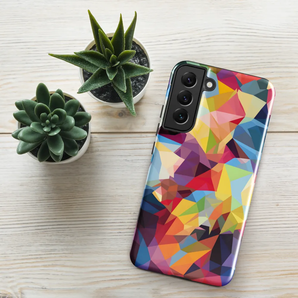 Playful Geometry: The Bear's Face | Phone Case |  S22 Plus | Tough Case | Glossy