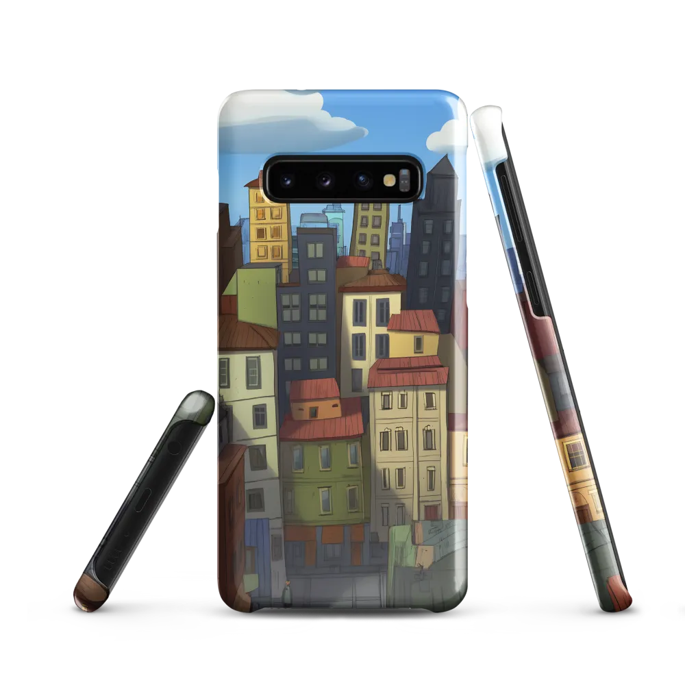 Urban Symphony: A Colorful Cityscape | Phone Case |  S10 | Snap Case | Glossy