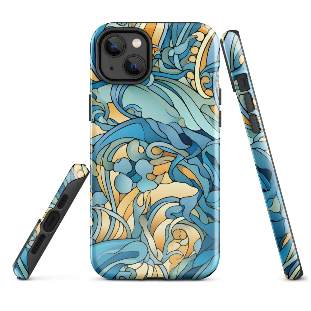 Dancing Waves of the Ocean | Phone Case |  14 Plus | Tough Case | Glossy