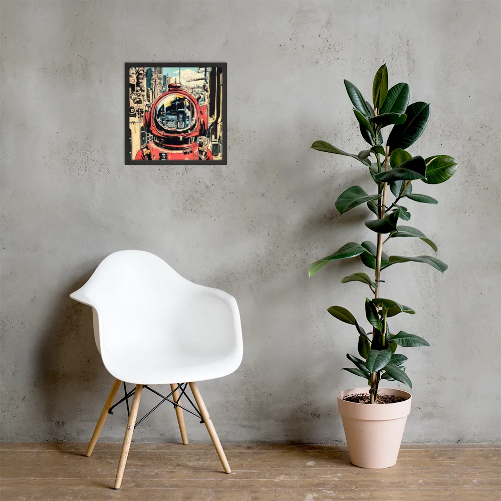 Reflections of Tomorrow | Poster with Black Frame | 16″×16″