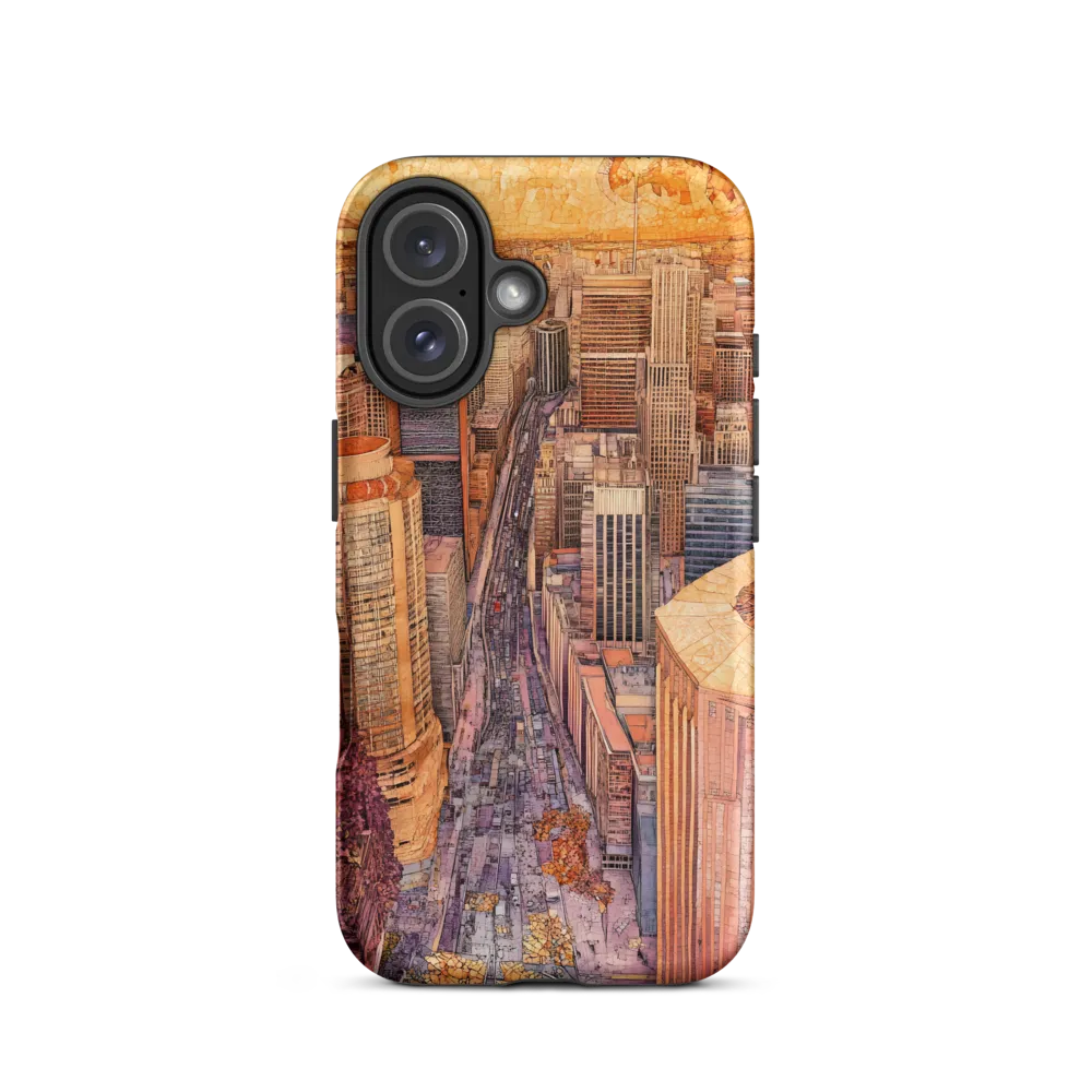 Mosaic Cityscape at Dusk | Phone Case