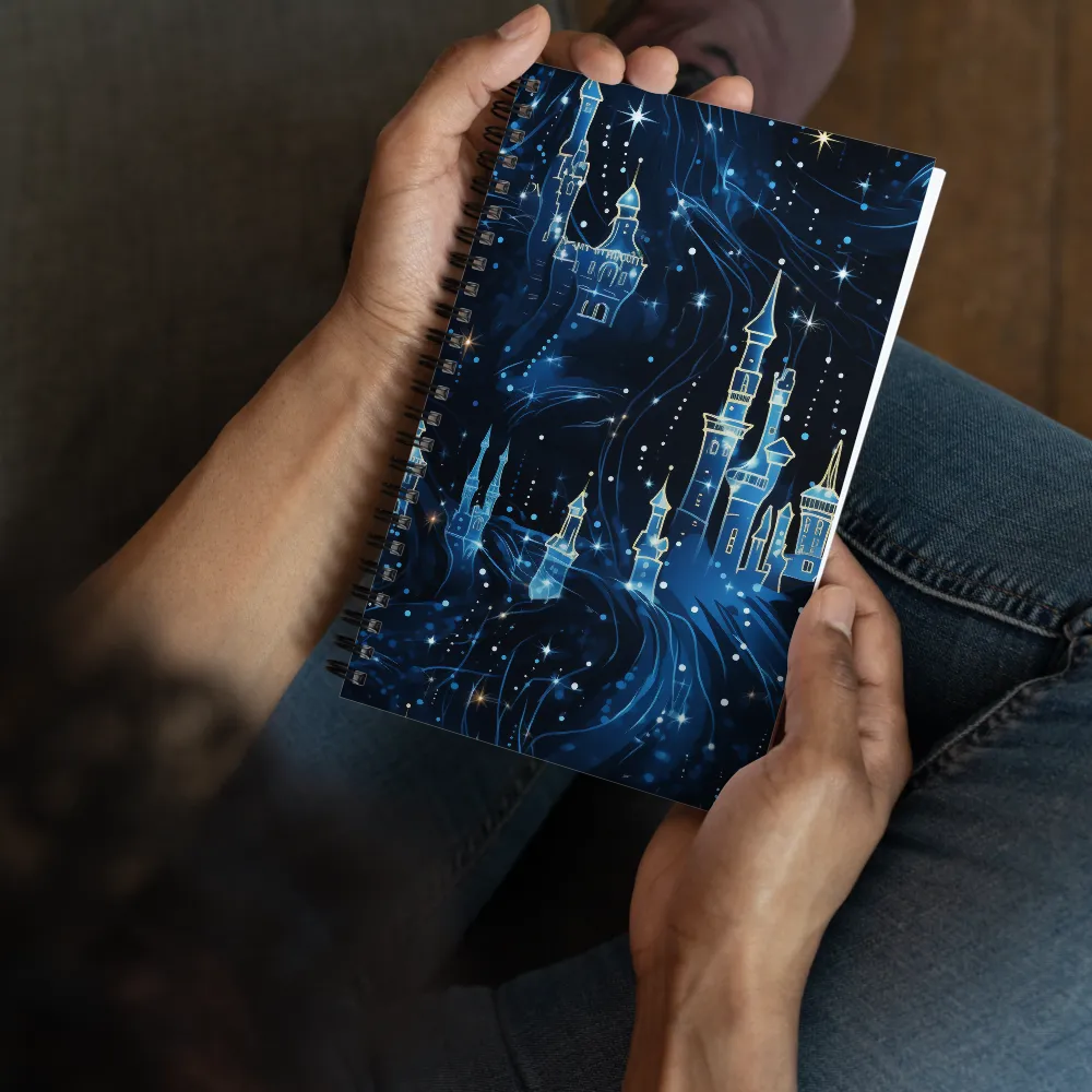 Dreamy Castles in a Starry Sky | Spiral Notebook