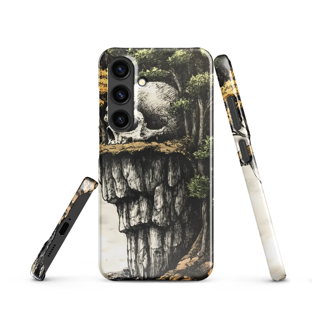 The Whispering Skull: A Surreal Encounter with Nature | Phone Case |  S24 | Snap Case | Glossy