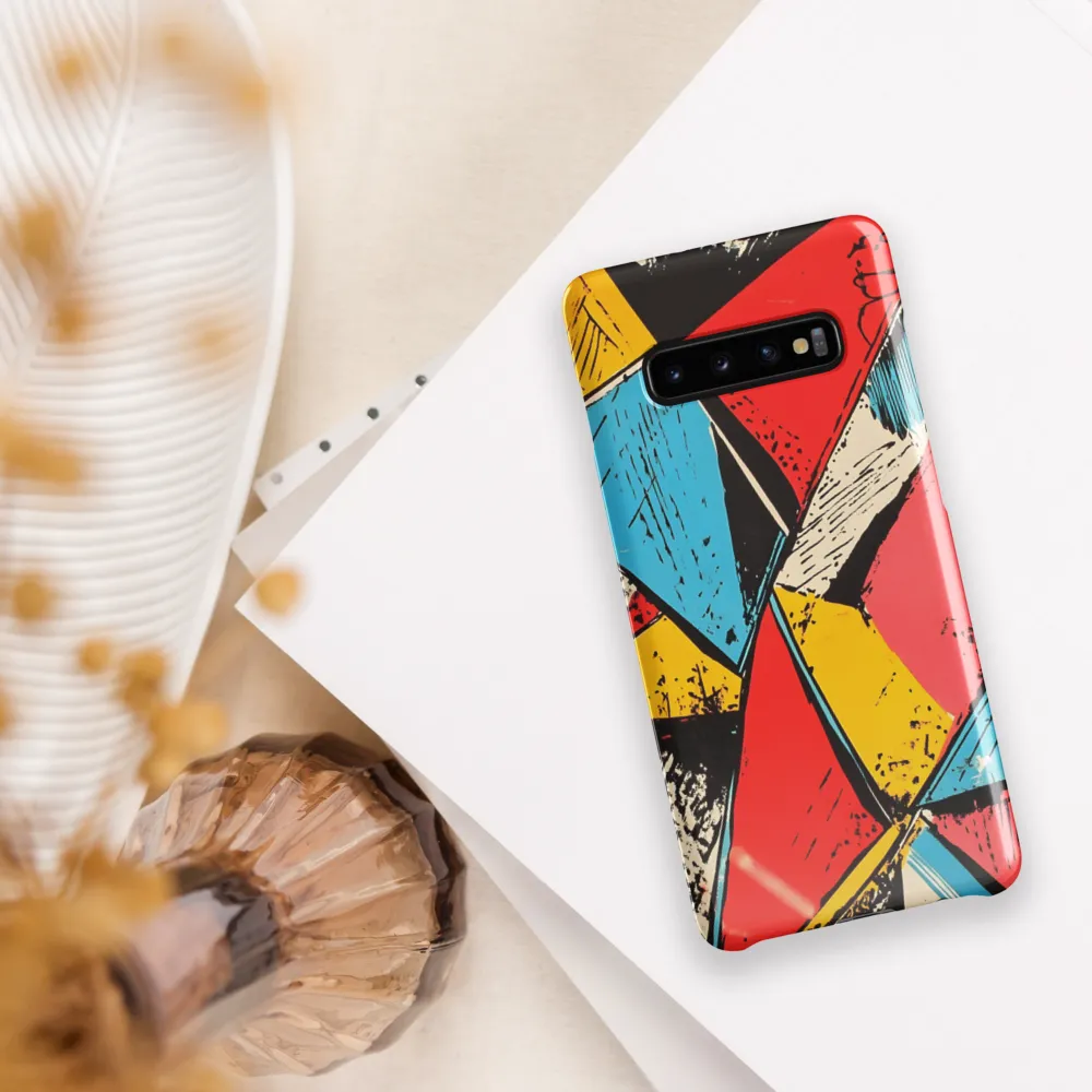 Dancing Triangles in Technicolor | Phone Case |  S10 Plus | Snap Case | Glossy