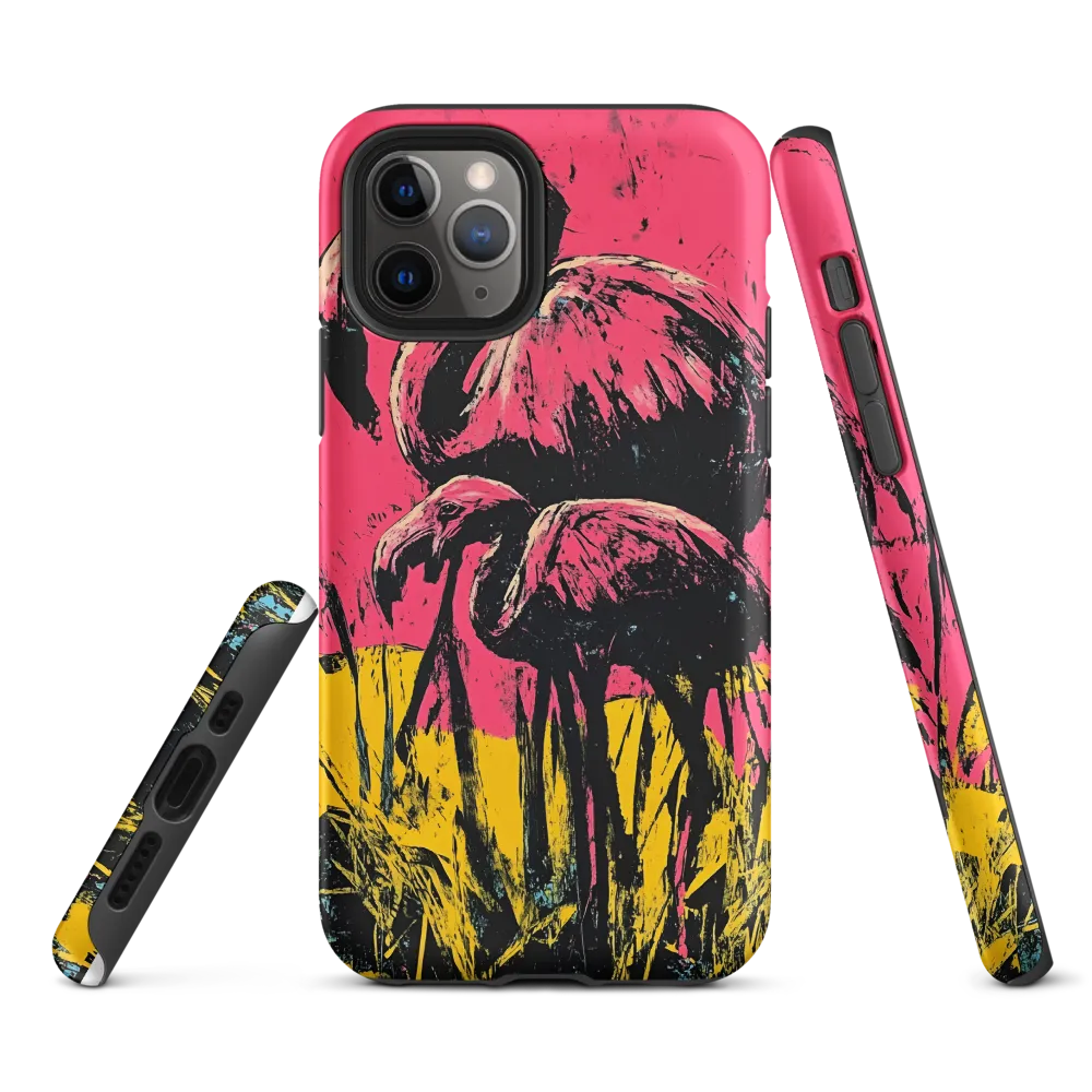 Flamingo Duet: A Pop Art Expression