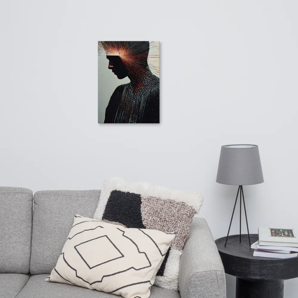 Radiant Reflection: An Abstract Journey of Thought | Canvas | 18″×24″