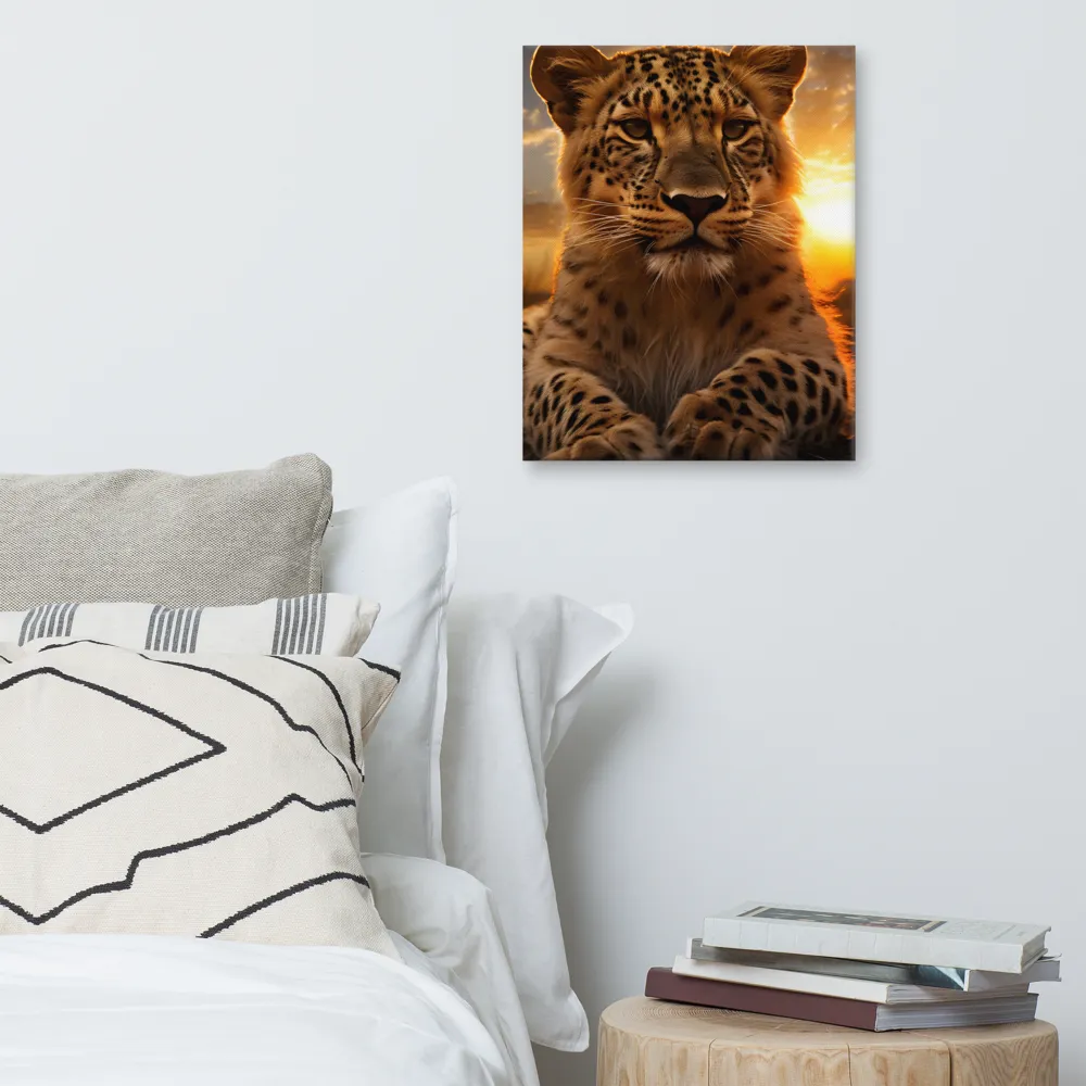Regal Presence: The Leopard at Sunset