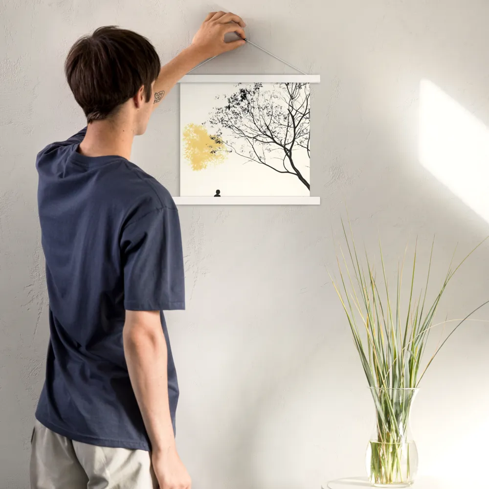 Whispers of Solitude | Poster With White Wood Hanger | 14″×14″