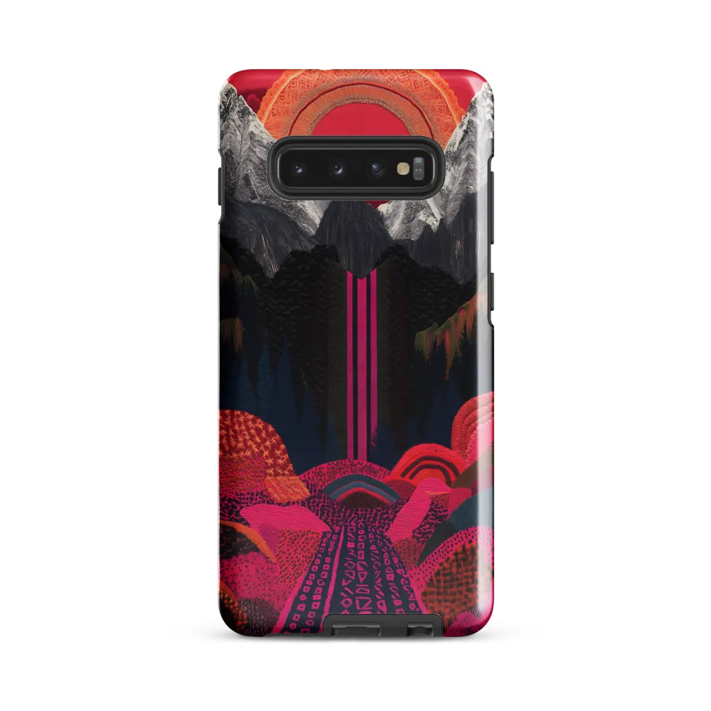 Ethereal Cascade: A Surreal Landscape | Phone Case |  S10 Plus | Tough Case | Glossy