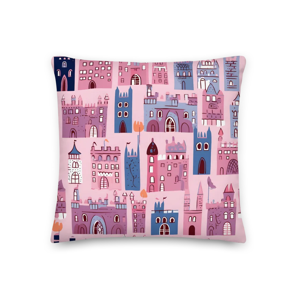 Whimsical Castles: A Playful Tapestry | Pillow | 18″×18″