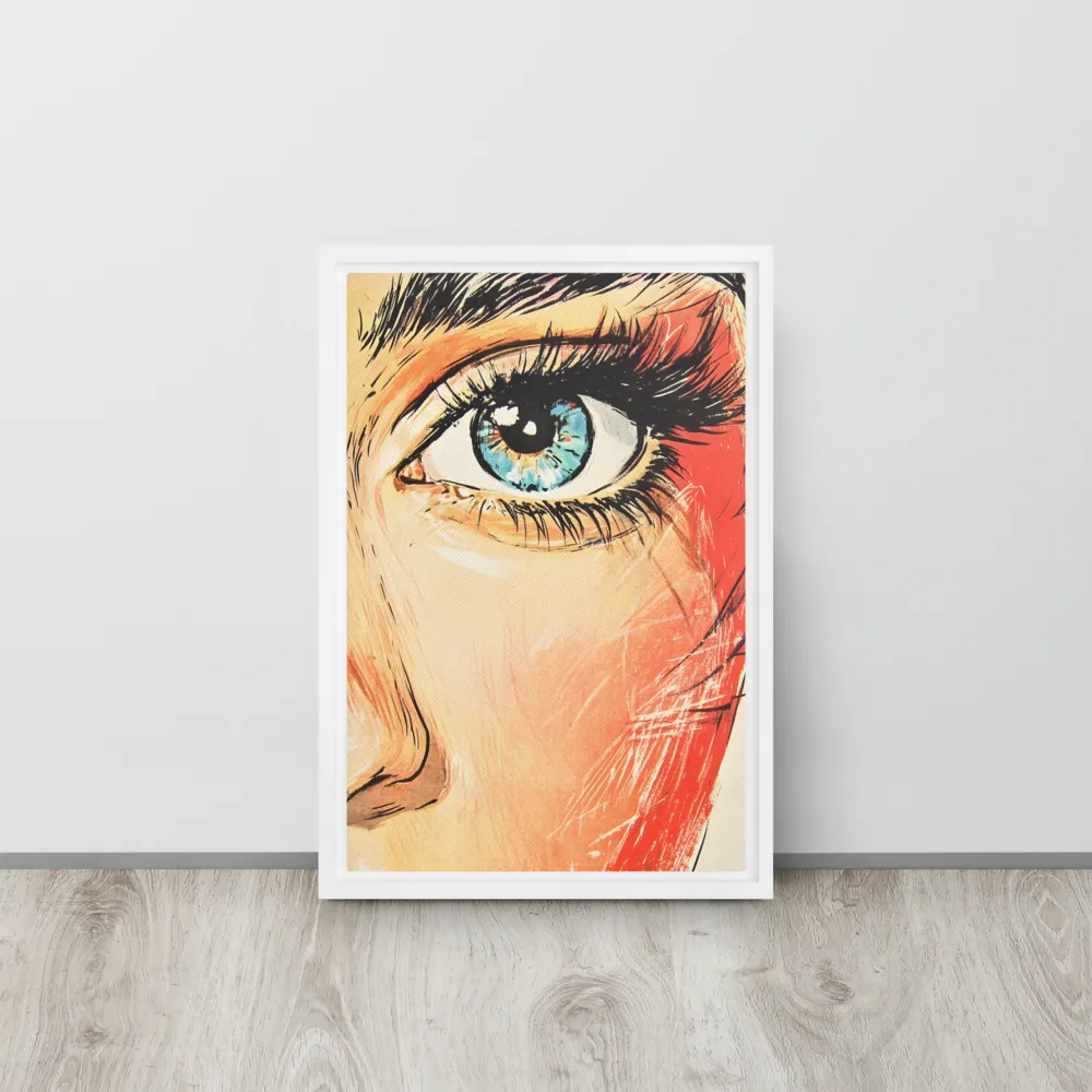Gaze of Emotion | Canvas with White Frame | 12″×18″