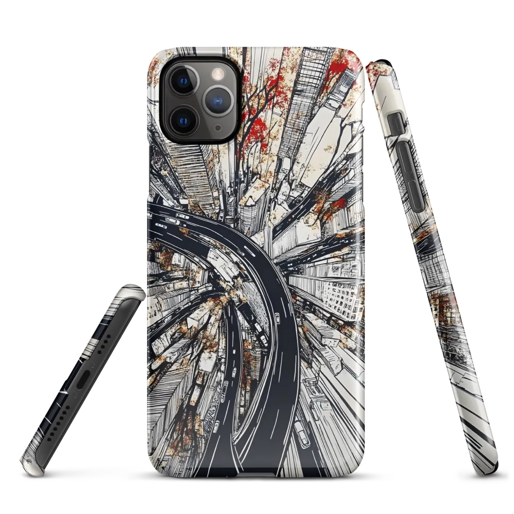 Urban Symphony: Aerial View of Life | Phone Case |  11 Pro Max | Snap Case | Glossy