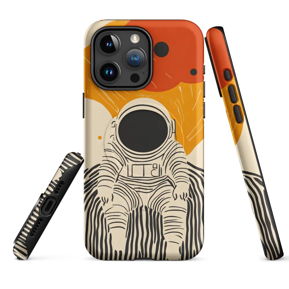 Astronaut in Cosmic Thoughts | Phone Case |  15 Pro Max | MagSafe® Tough Case | Matte