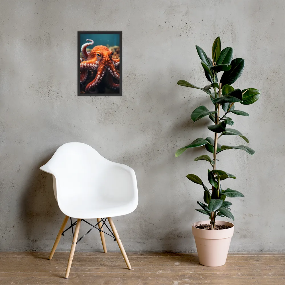 Curious Depths | Poster with Black Frame | 12″×18″
