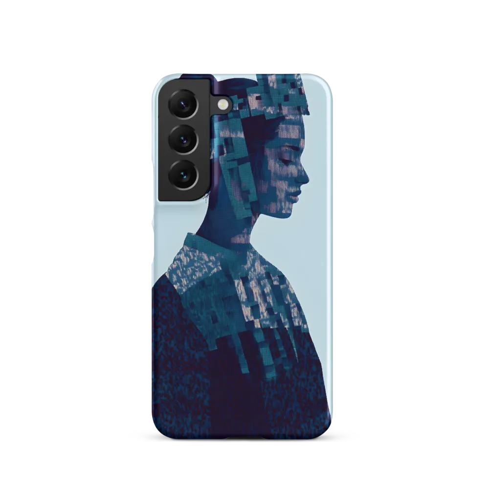 Digital Portrait in Abstract Blue