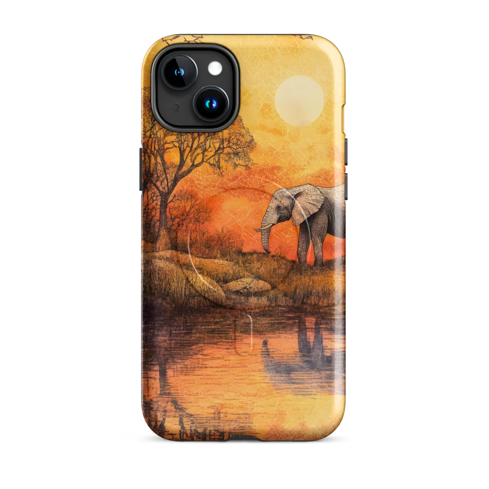 Elephant's Serenity at Dusk