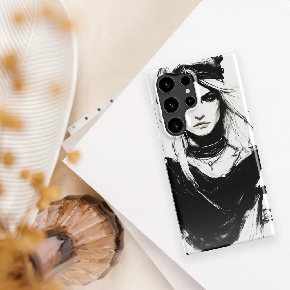 Intense Femininity in Monochrome | Phone Case |  S24 Ultra | Snap Case | Glossy