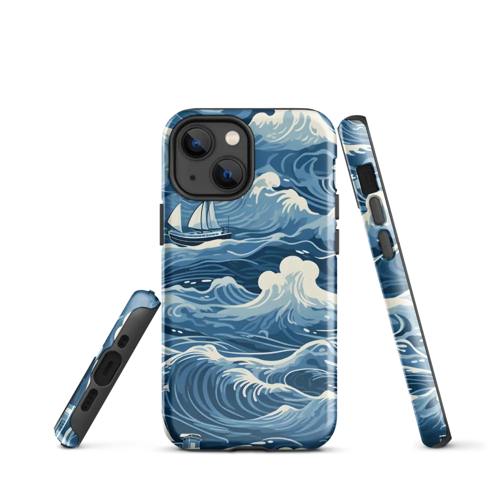 Nautical Dreams: Waves of Adventure | Phone Case |  13 mini | Tough Case | Glossy