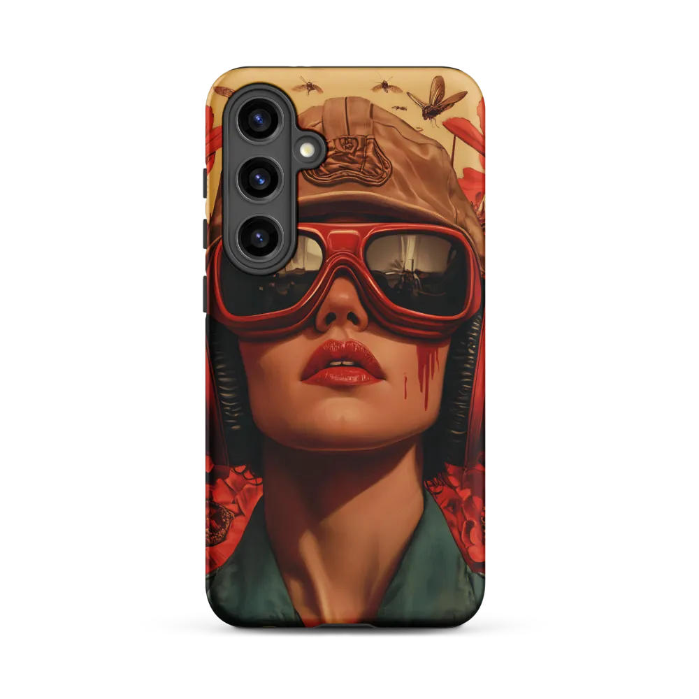 Defiant Portrait in a Floral Realm | Phone Case |  S24 Plus | Tough Case | Matte