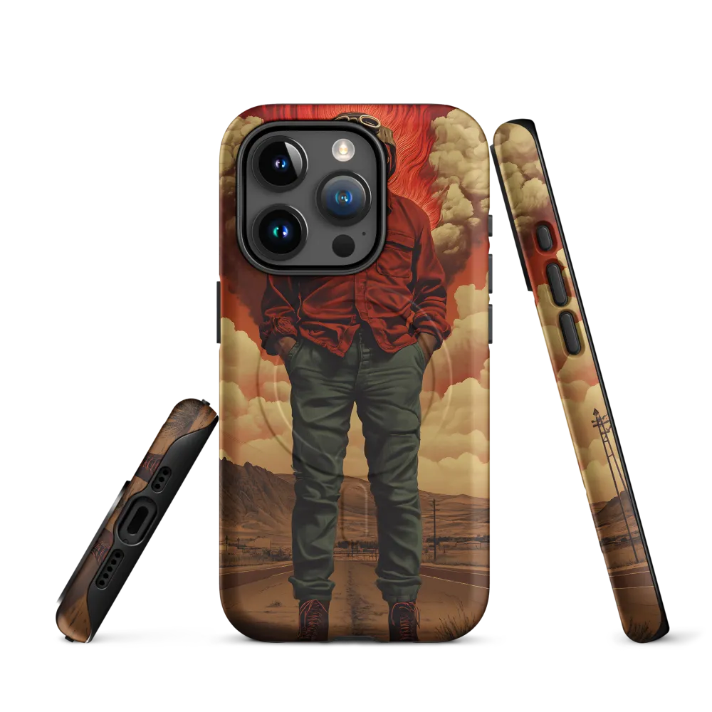 Defiant Spirit in a Surreal Landscape | Phone Case |  15 Pro | MagSafe® Tough Case | Matte