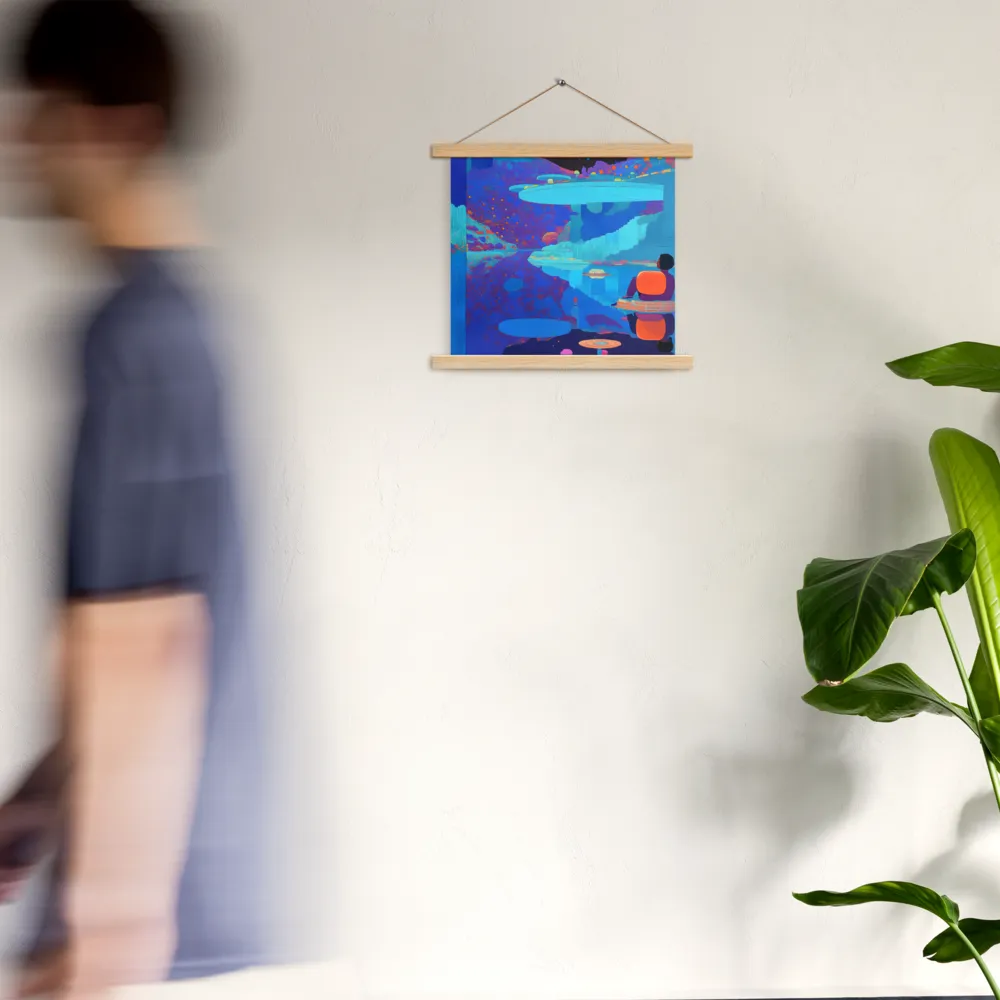 Reflections of Serenity | Poster With Oak Wood Hanger | 14″×14″