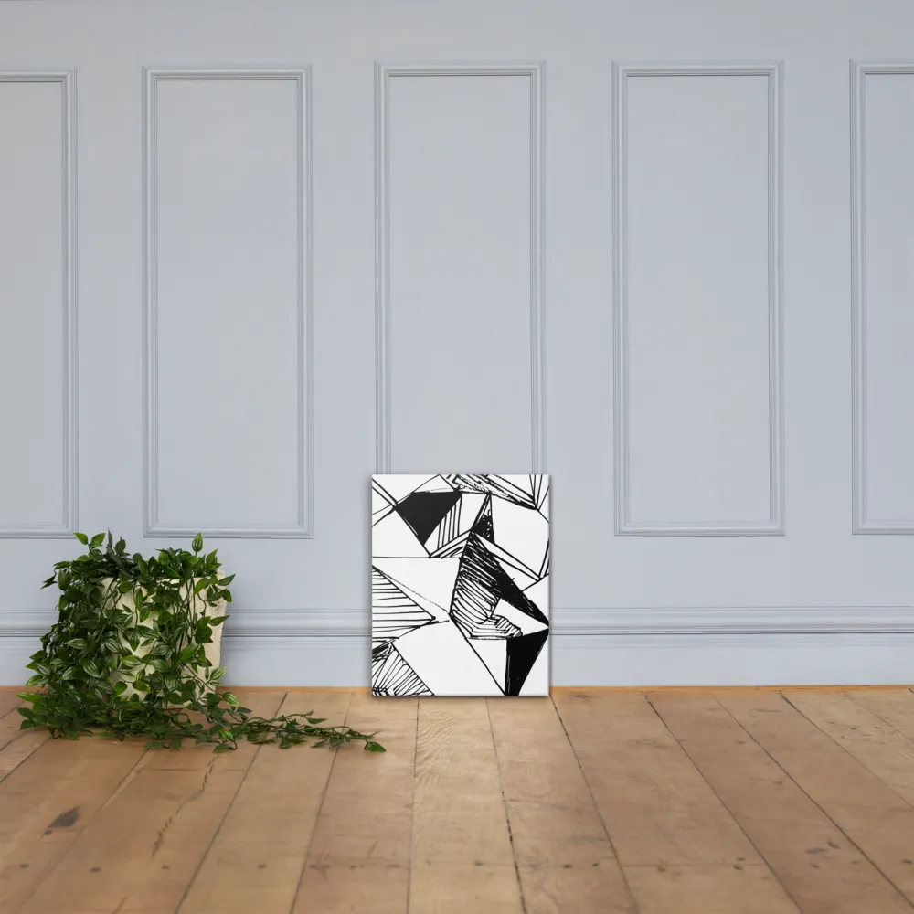 Dynamic Geometry in Ink | Canvas | 16″×20″