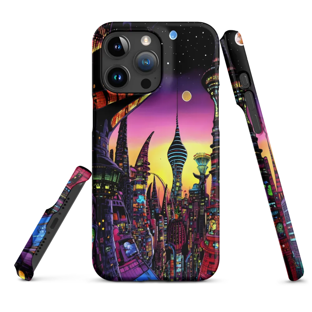 Futuristic Cityscape at Dusk | Phone Case |  15 Pro Max | Snap Case | Matte