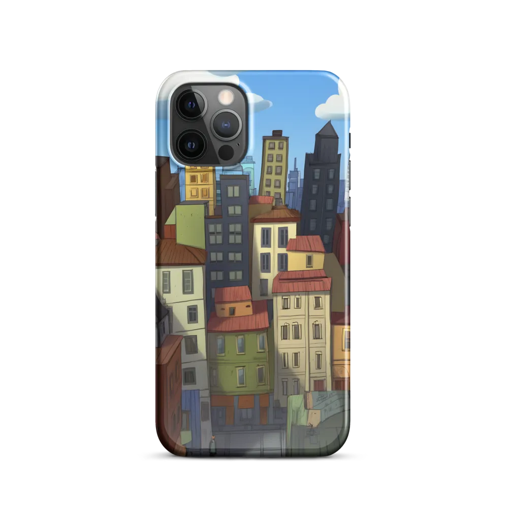 Urban Symphony: A Colorful Cityscape | Phone Case |  12 Pro | Snap Case | Glossy