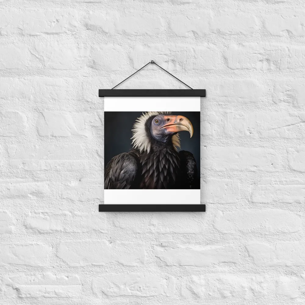 Majestic Vulture Portrait | Poster With Black Wood Hanger | 11″×14″