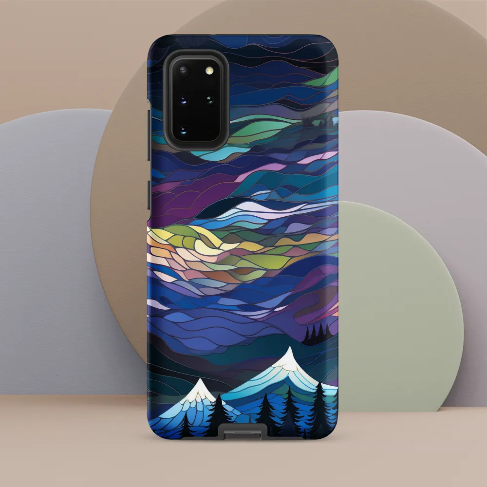 Twilight Peaks: An Abstract Mountain Landscape