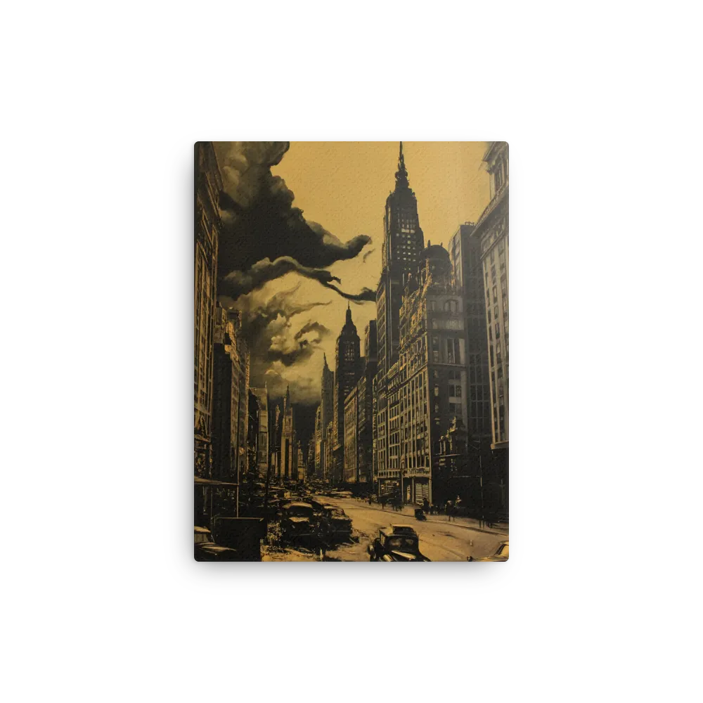 Echoes of a Forgotten Skyline | Thin Canvas | 9″×12″