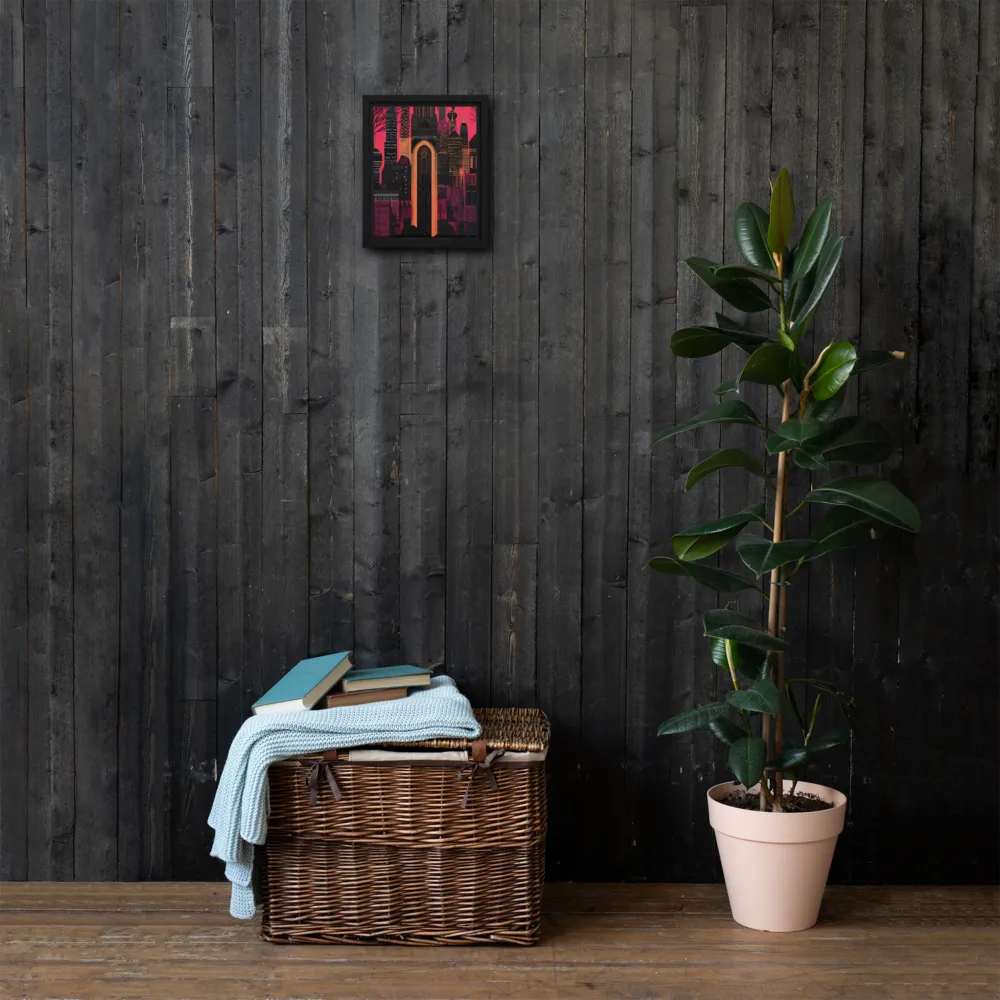Urban Reverie | Canvas with Black Frame | 8″×10″
