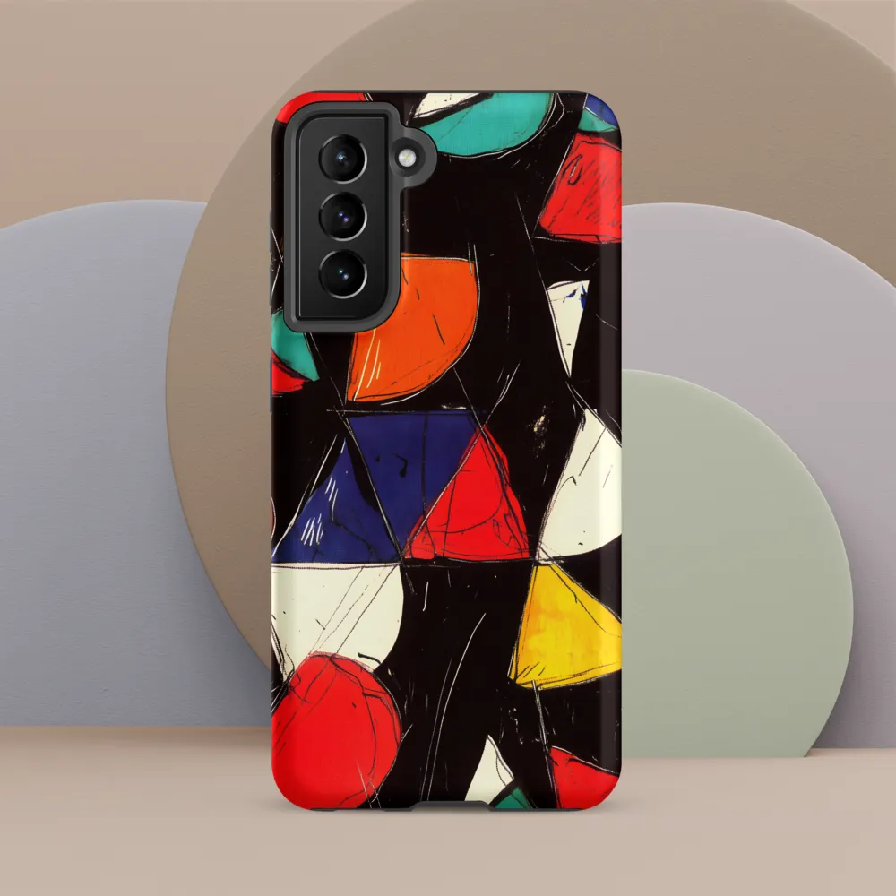 Vibrant Geometric Symphony | Phone Case |  S21 FE | Tough Case | Matte