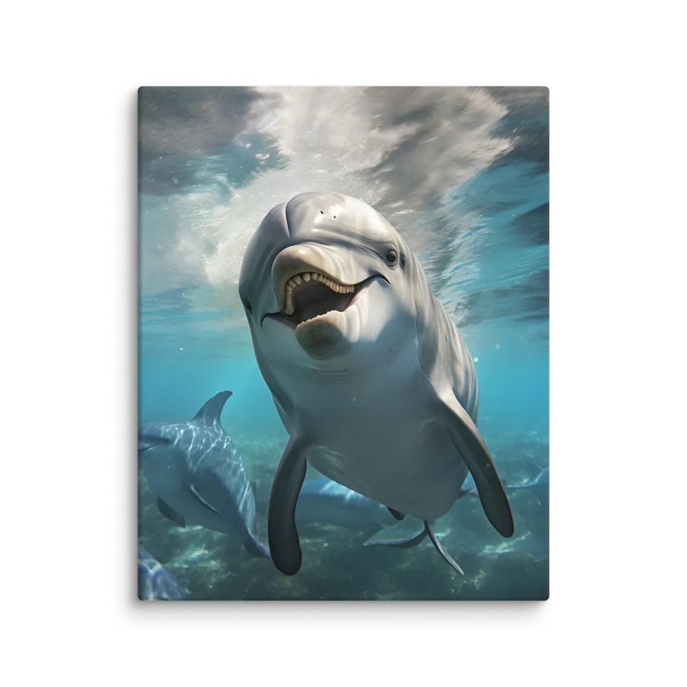 Beneath the Waves: A Dolphin's Dance