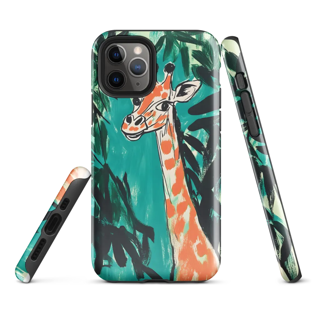 Curious Giraffe in Lush Greenery | Phone Case |  11 Pro | Tough Case | Glossy