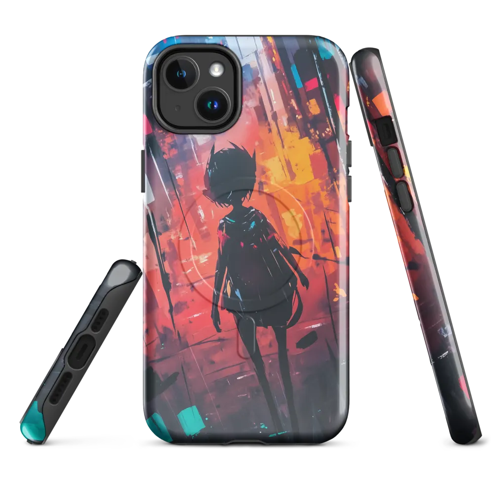 Silhouette in the Urban Abyss | Phone Case |  14 Plus | MagSafe® Tough Case | Glossy