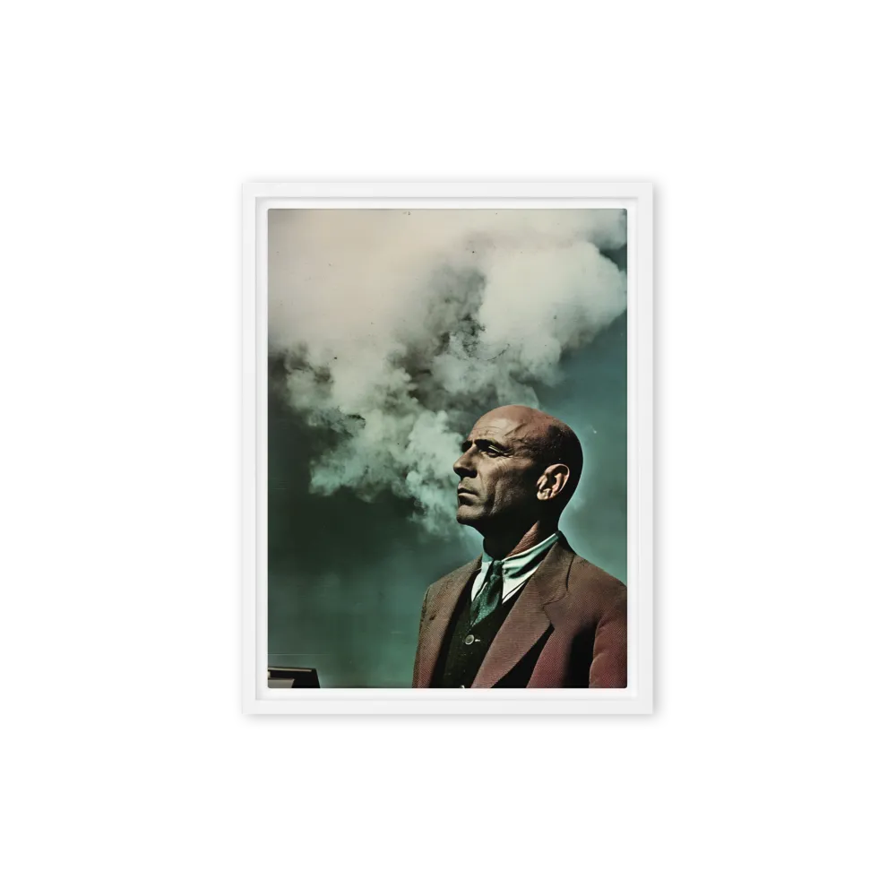 Clouded Thoughts | Canvas with White Frame | 9″×12″