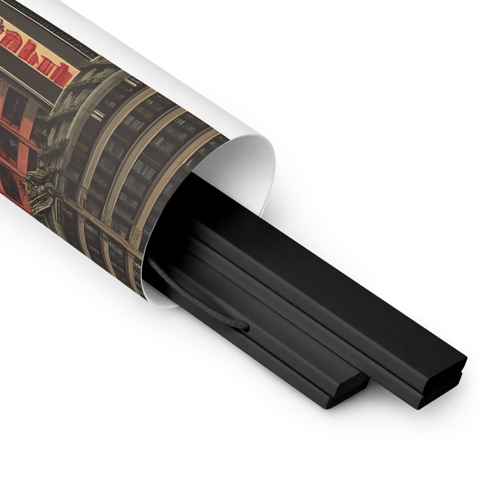 A Glimpse of Tomorrow: Urban Ambition | Poster With Black Wood Hanger | 18″×24″