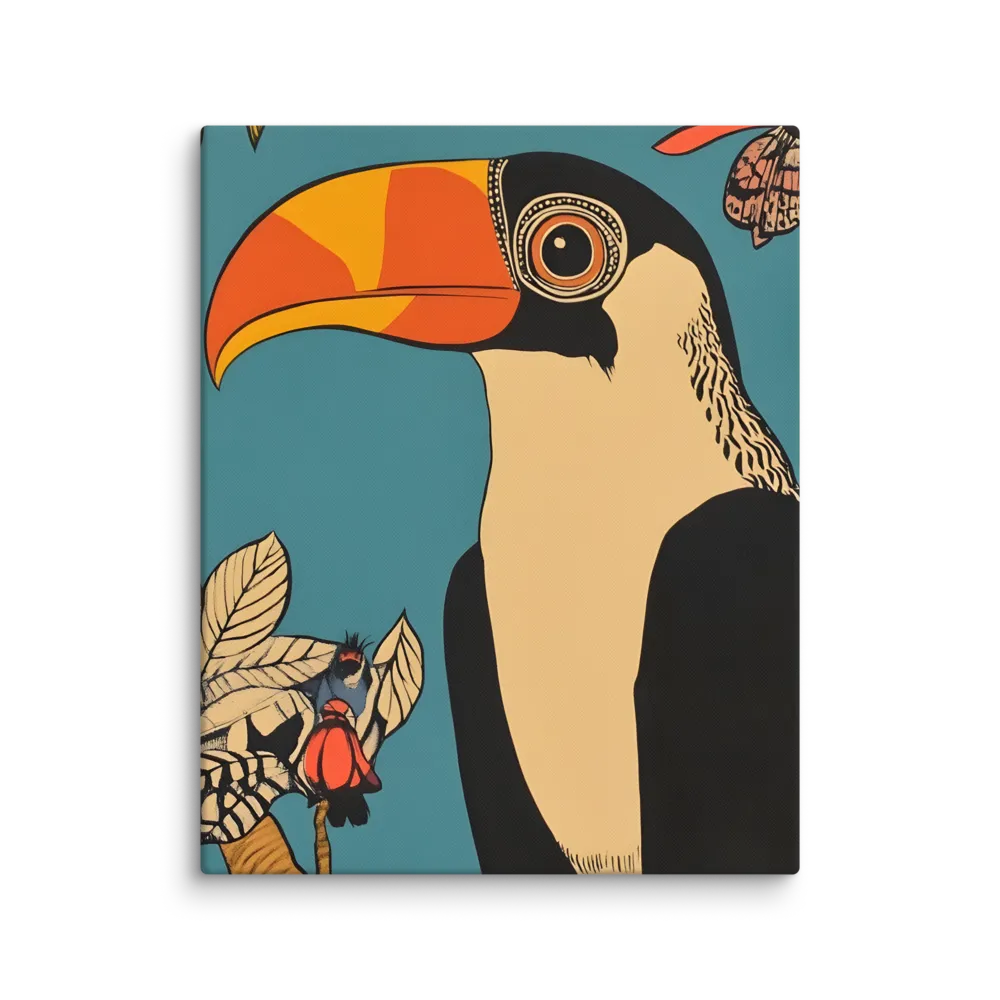 Tropical Majesty: The Toucan at Rest | Canvas | 16″×20″